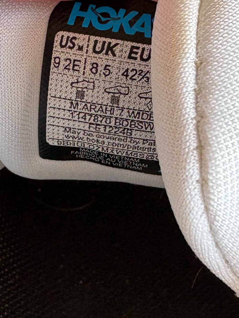 Hoka Arahi 7 Running Shoes White Sneakers Size 9 2E (Wide) - Picture 5 of 14